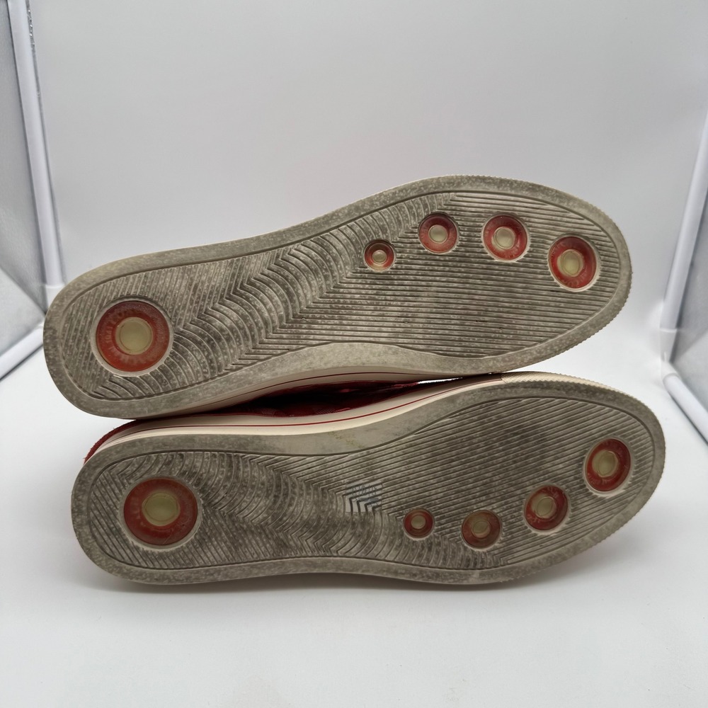 Coach Pita Red Suede Canvas Signature‎ High Top Sneakers Women's Size 10M - Picture 5 of 6